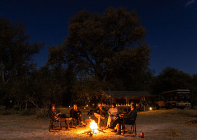Enjoying our bush television under the stars with laughter and happiness in abundance